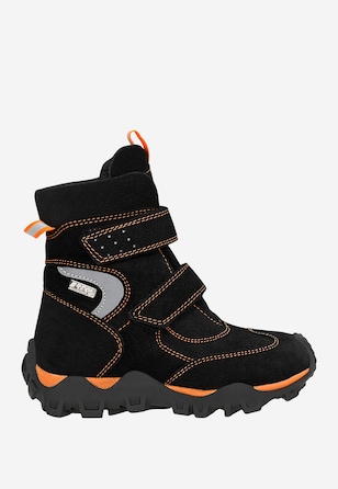 Zateplené kotníkové topánky BARTEK 17292021, čierno-oranžové