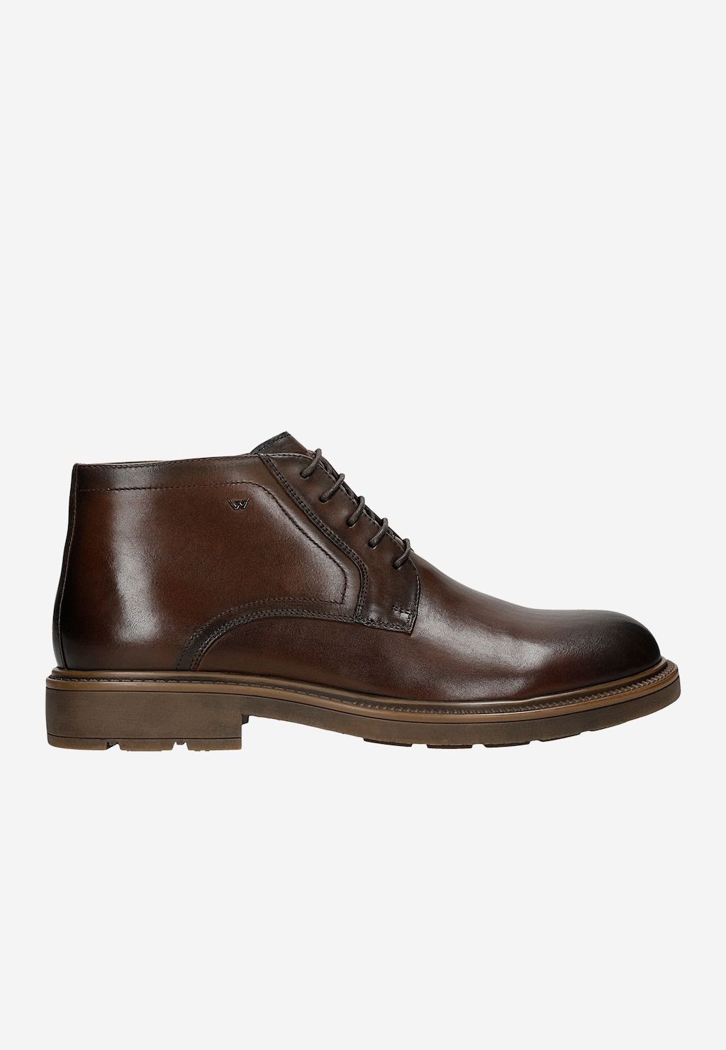 Hnedé pánske kotníkové topánky z lícovej kože 24130-52 Widok 1