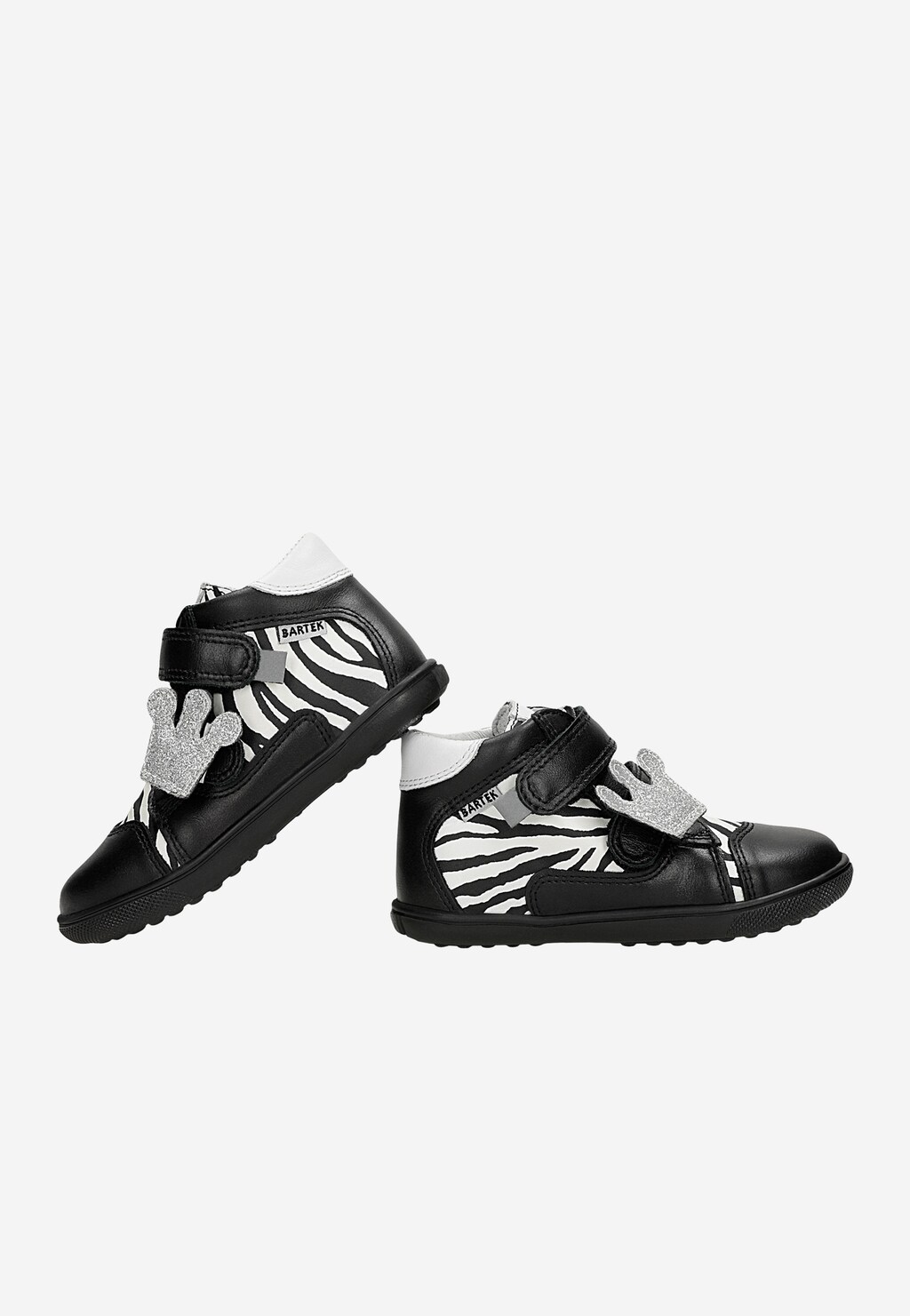 Trzewiki BARTEK W-011703-027 II, dla dziewcząt, czarno-biały Widok 4