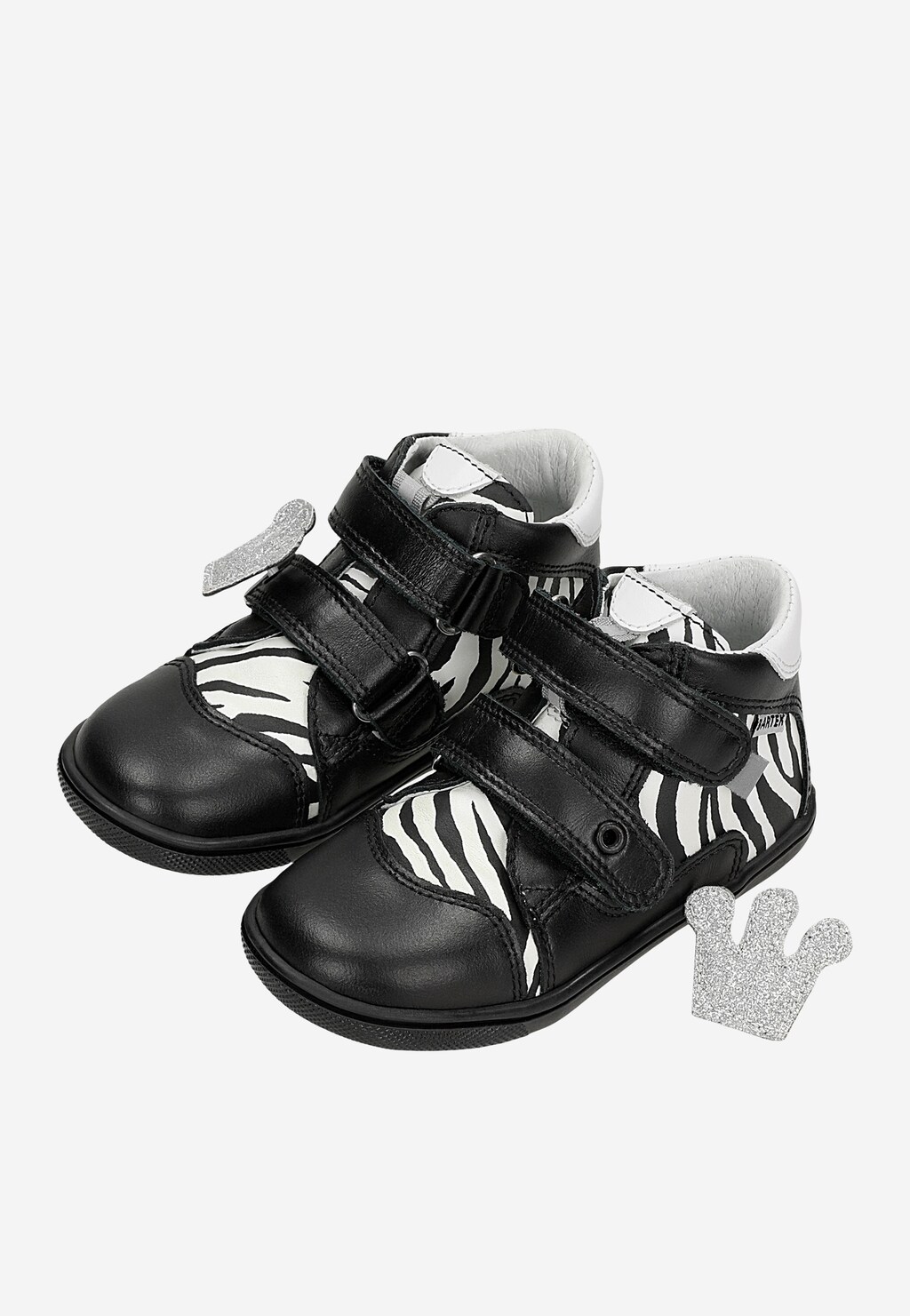 Trzewiki BARTEK W-011703-027 II, dla dziewcząt, czarno-biały Widok 7