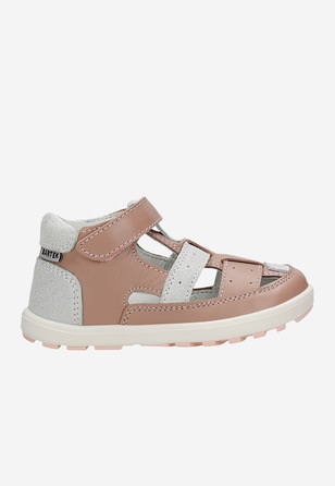 Różowe skórzane trzewiki wycięte dla dziewczynki BARTEK 011694-003 II