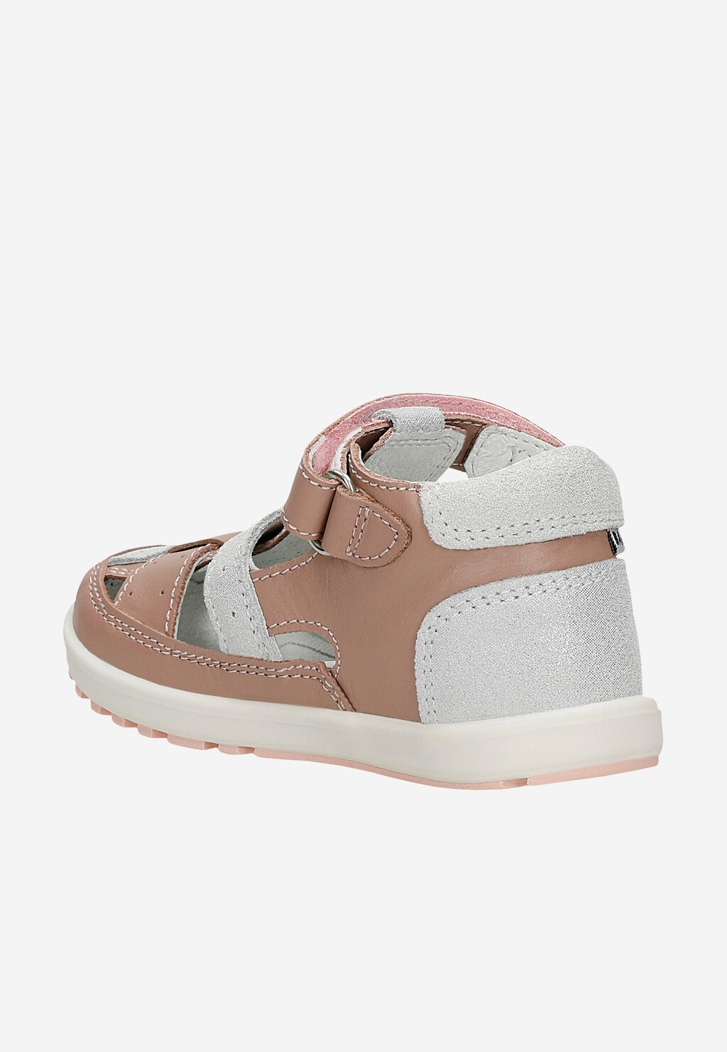 Różowe skórzane trzewiki wycięte dla dziewczynki BARTEK 011694-003 II Widok 3