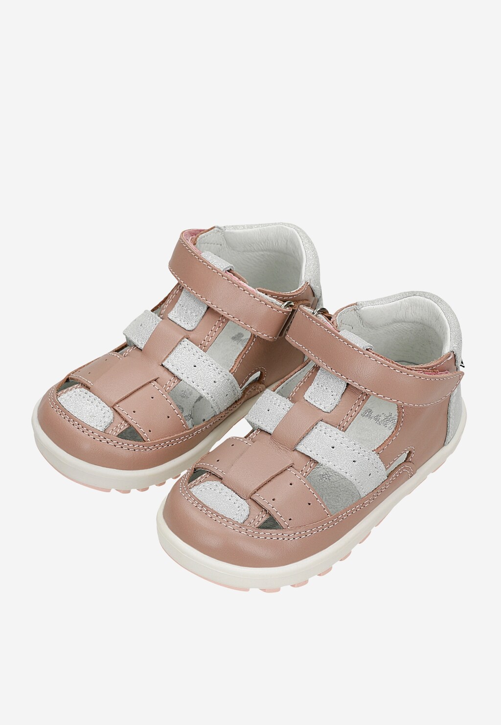 Różowe skórzane trzewiki wycięte dla dziewczynki BARTEK 011694-003 II Widok 7