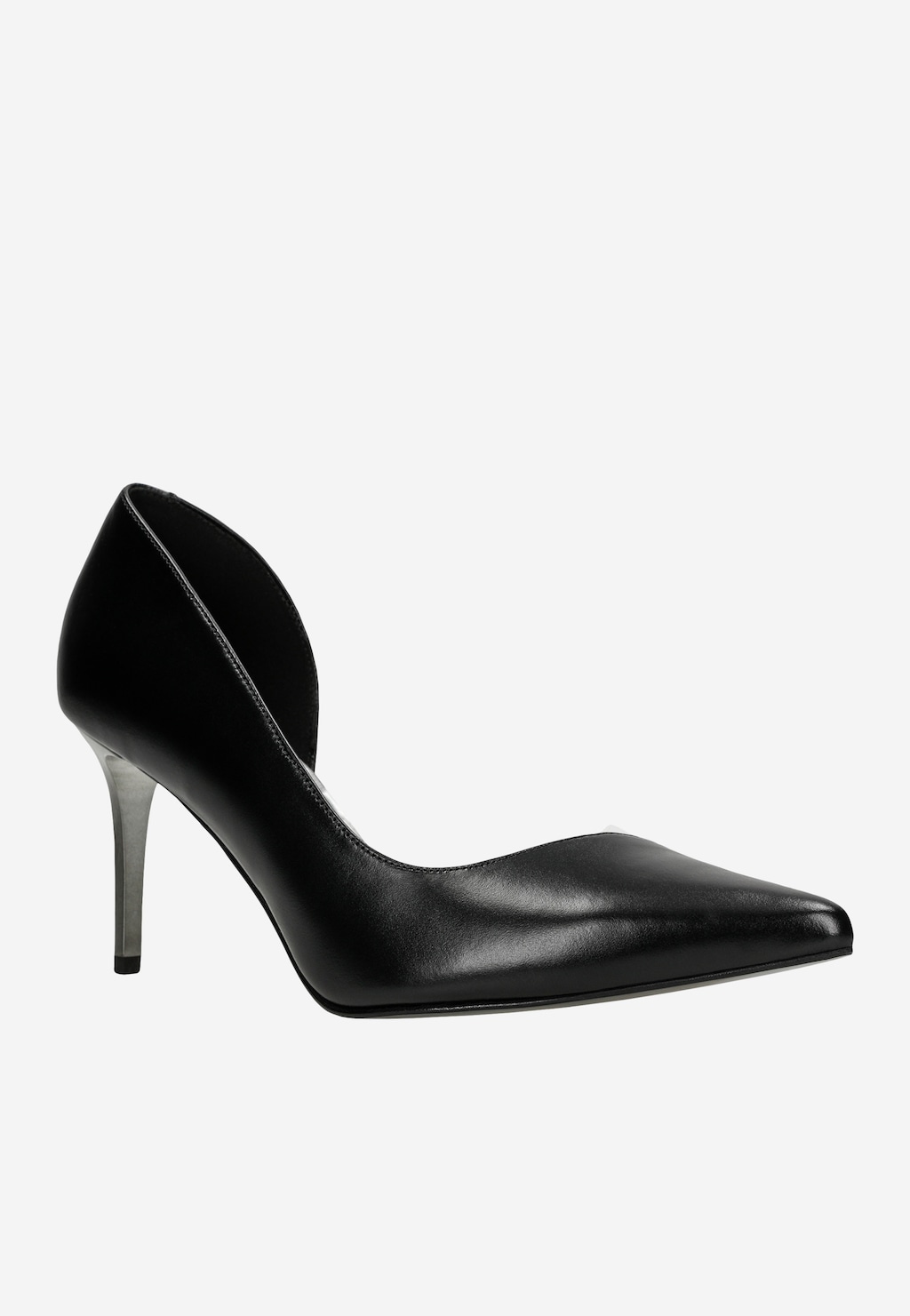 Czarne szpilki damskie z przezroczystą wstawką 35179-81 Widok 2