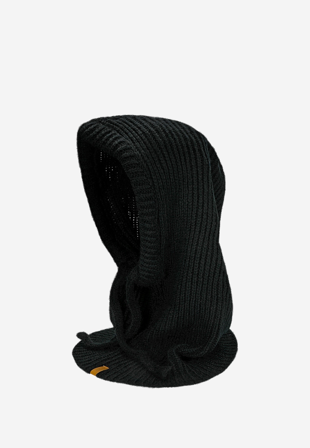 Czarna balaklawa RELAKS z wełny merino i bawełny R96037-81 Widok 3