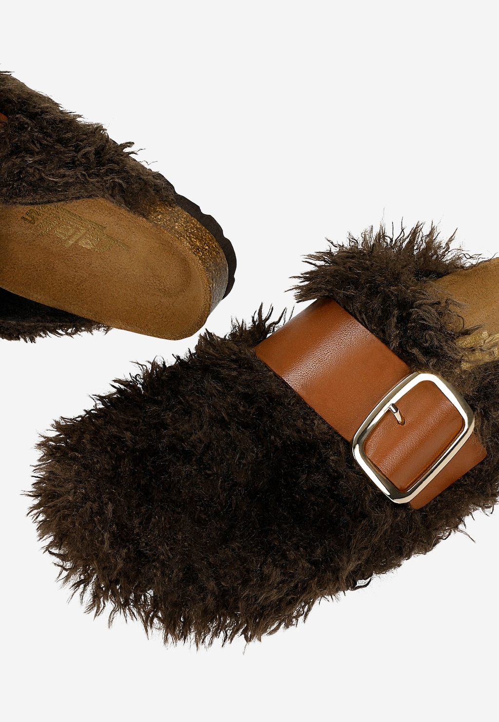 Měkké chlupaté pantofle RELAKS na korkové podrážce R34015-83 Widok 6