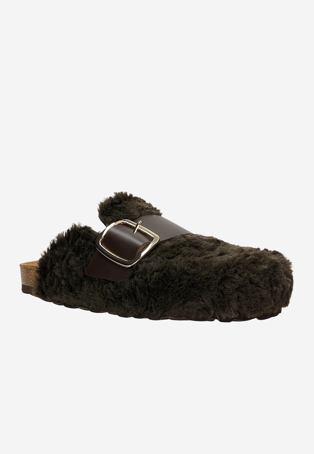 Dámské chlupaté pantofle RELAKS na korkové podrážce R34015-82 Widok 2