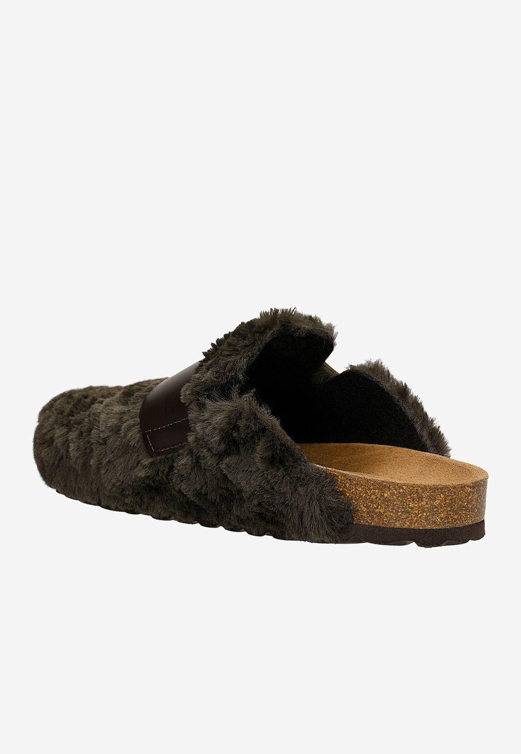 Dámské chlupaté pantofle RELAKS na korkové podrážce R34015-82 Widok 3