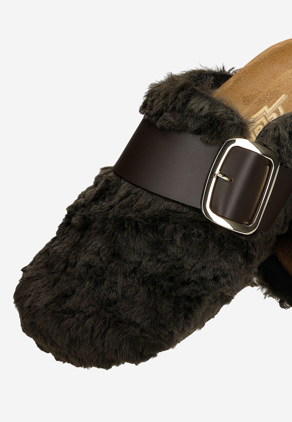 Dámské chlupaté pantofle RELAKS na korkové podrážce R34015-82 Widok 6