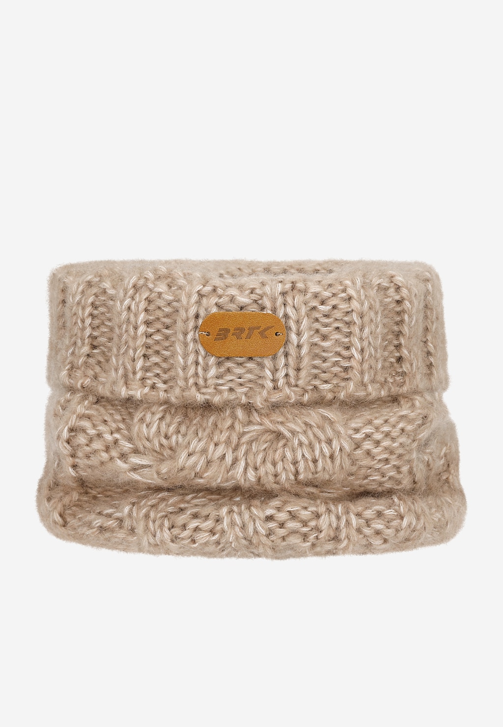 Beżowy zestaw BARTEK z wełną merino 85604-84, czapka + komin Widok 3