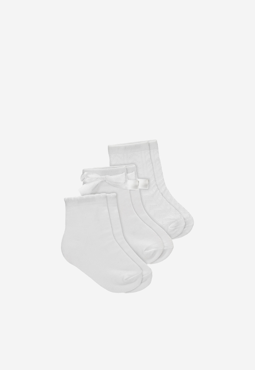 Bílé dětské ponožky 3-pack BARTEK 85702-49 Widok 1