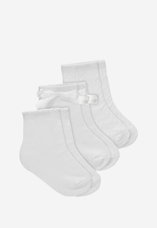 Białe skarpety dziecięce 3-pak BARTEK 85702-49