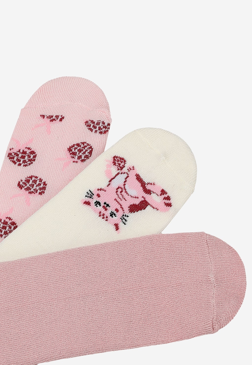 Różowe skarpety dziecięce w truskawkowy motyw 3-pak BARTEK 85707-45 Widok 6
