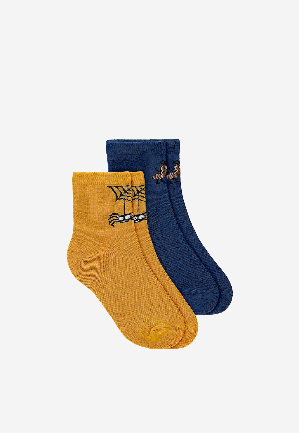 2-pak granatowe i pomarańczowe skarpety chłopięce w owady BARTEK 85704-48 Widok 1