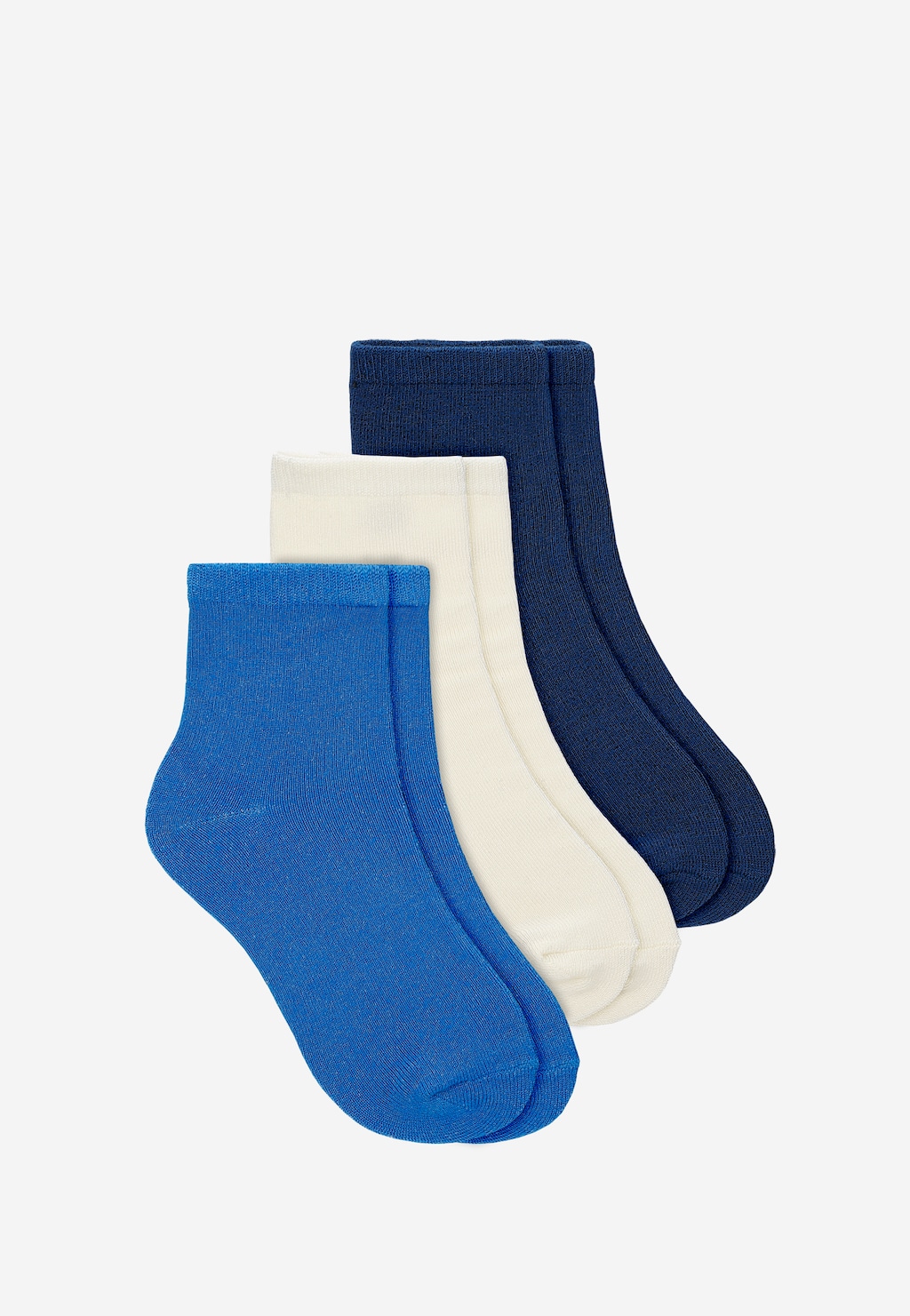 Bambusowe skarpety dziecięce biało-niebiesko-granatowe 3-pak BARTEK 85700-46 Widok 1