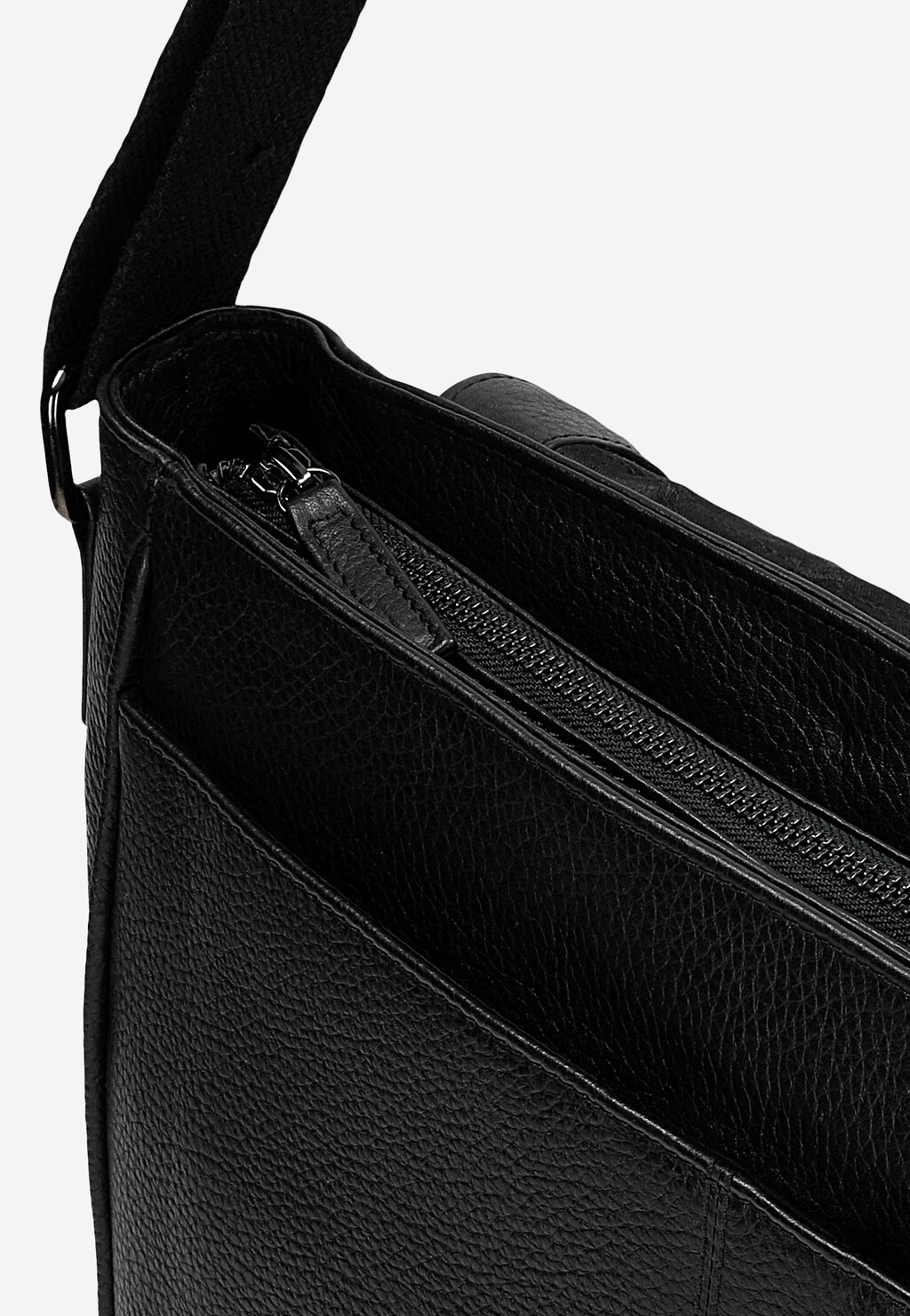 Czarna skórzana torba męska na ramię 90030-51 Widok 5