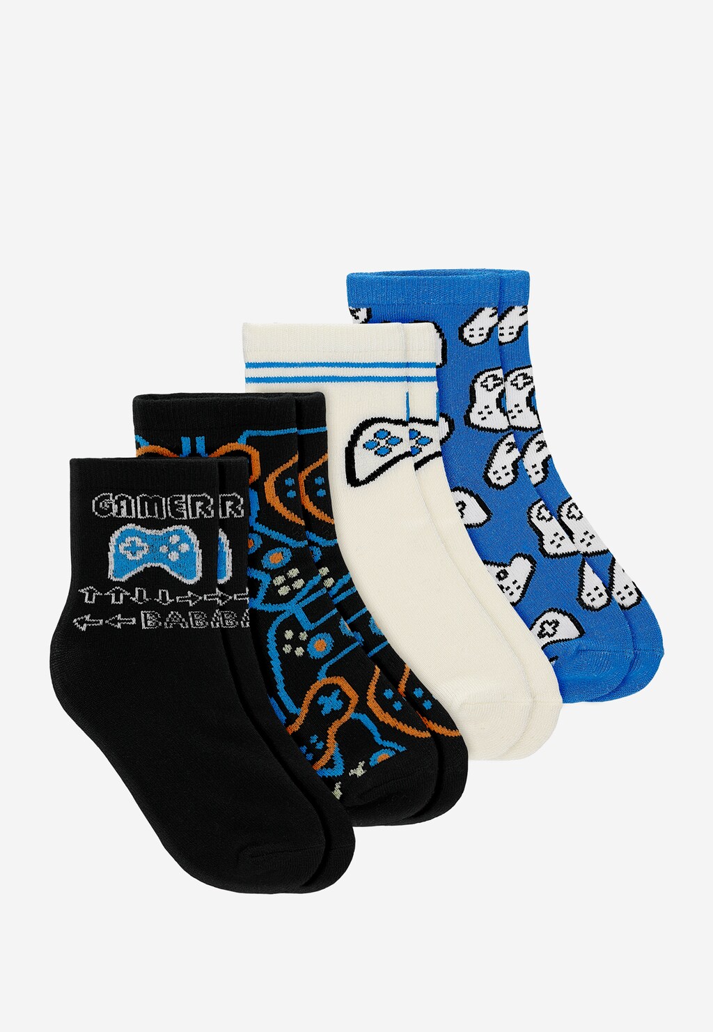 Sada detských ponožiek s herným motívom – 4-balenie Widok 2