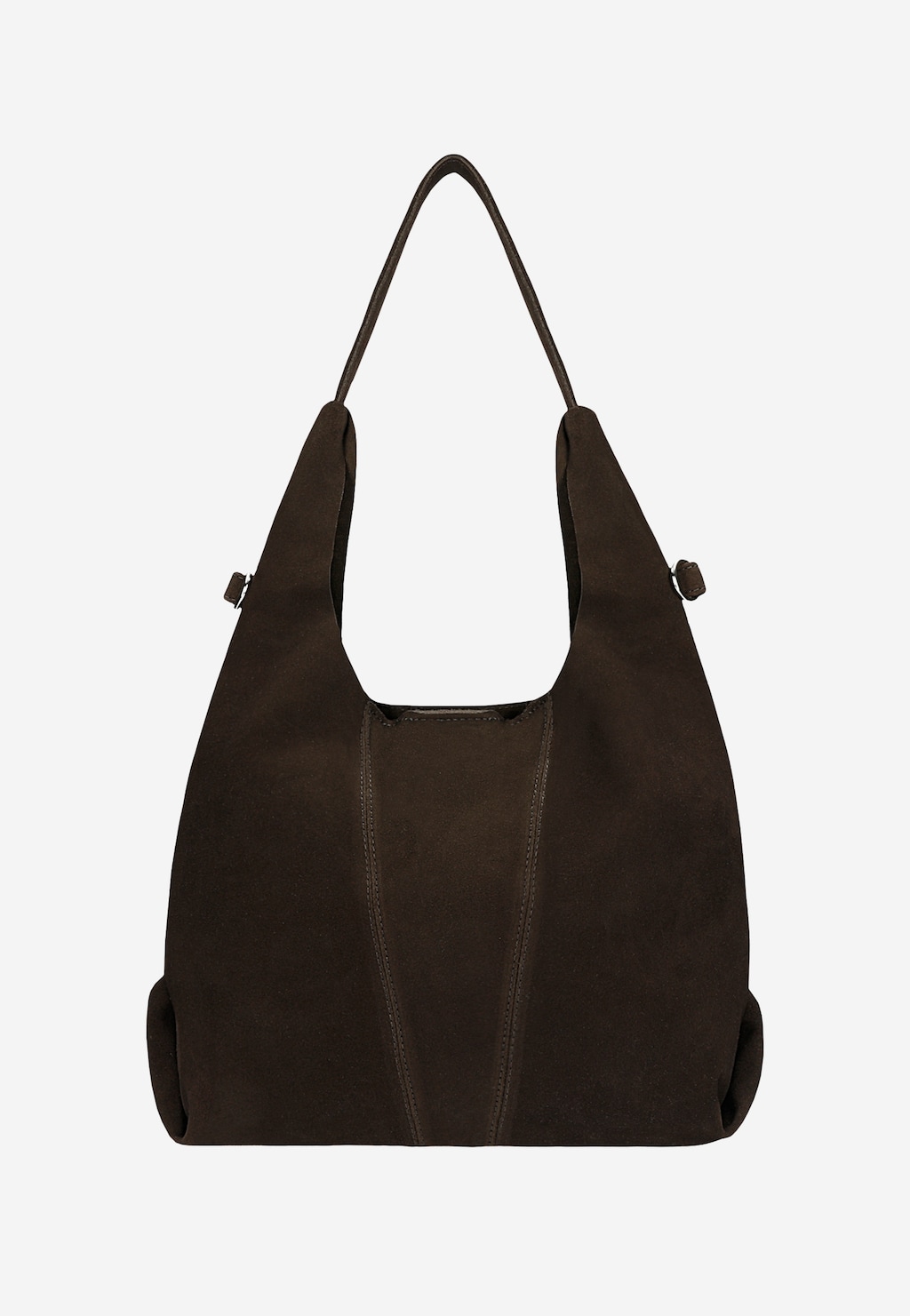 Duża czekoladowa torebka damska z dwoiny welurowej 80446-72 Widok 3