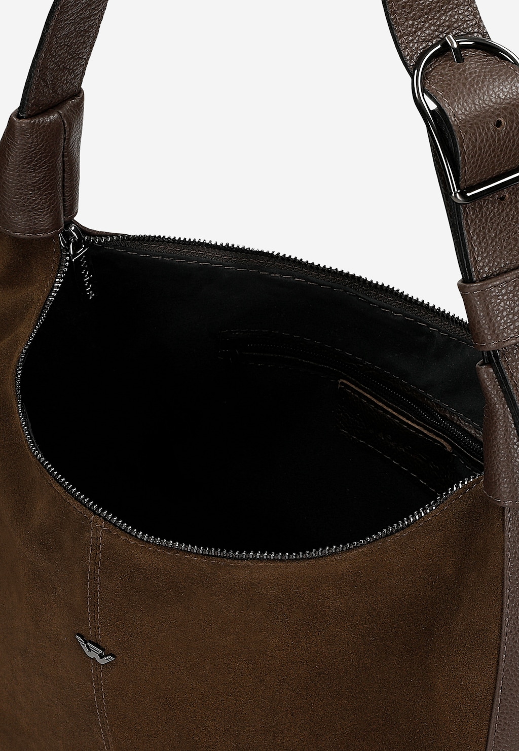 Duża czekoladowa torebka damska z łączonych skór 80453-72 Widok 4