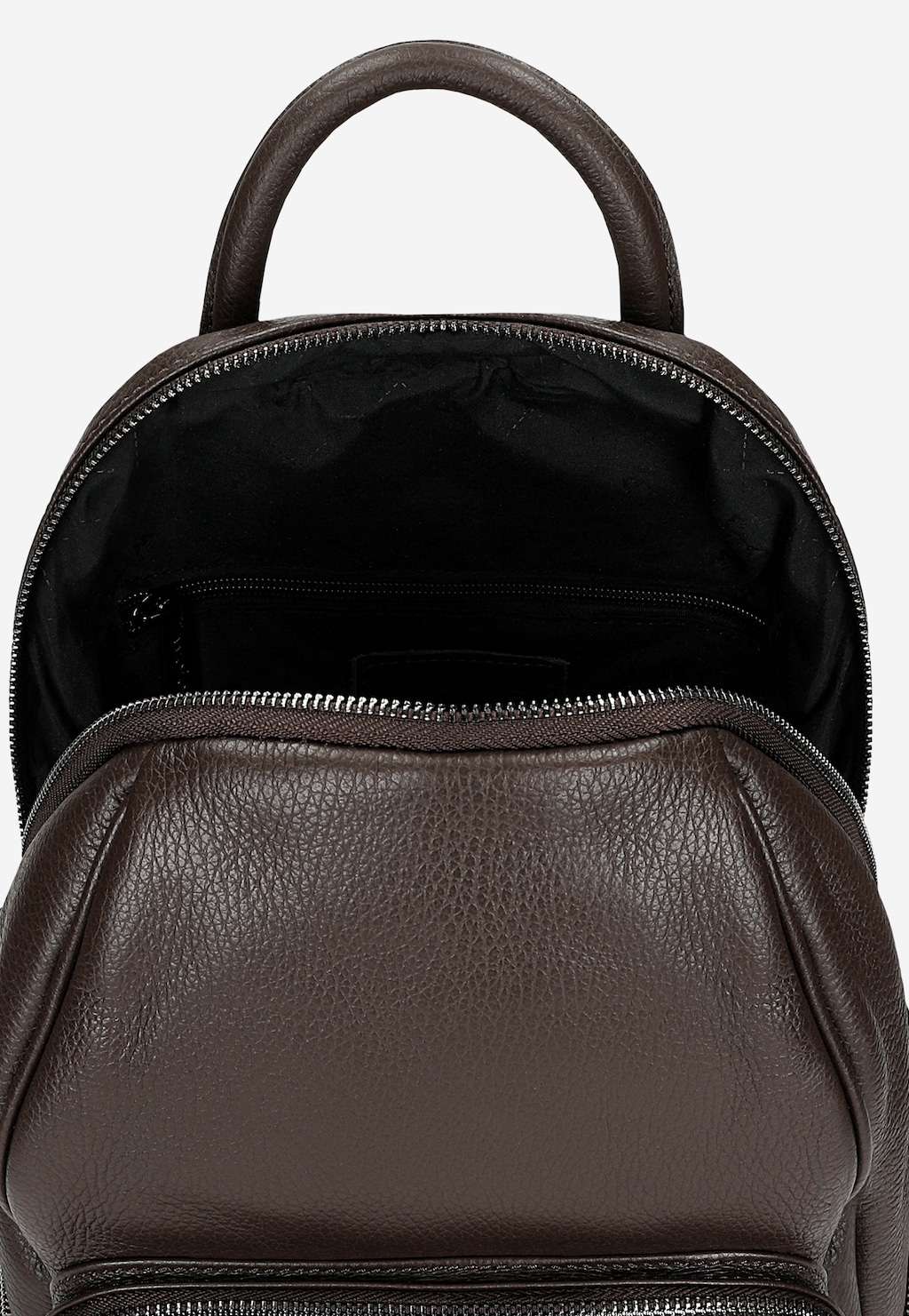 Czekoladowy skórzany plecak miejski 80253-52 Widok 4