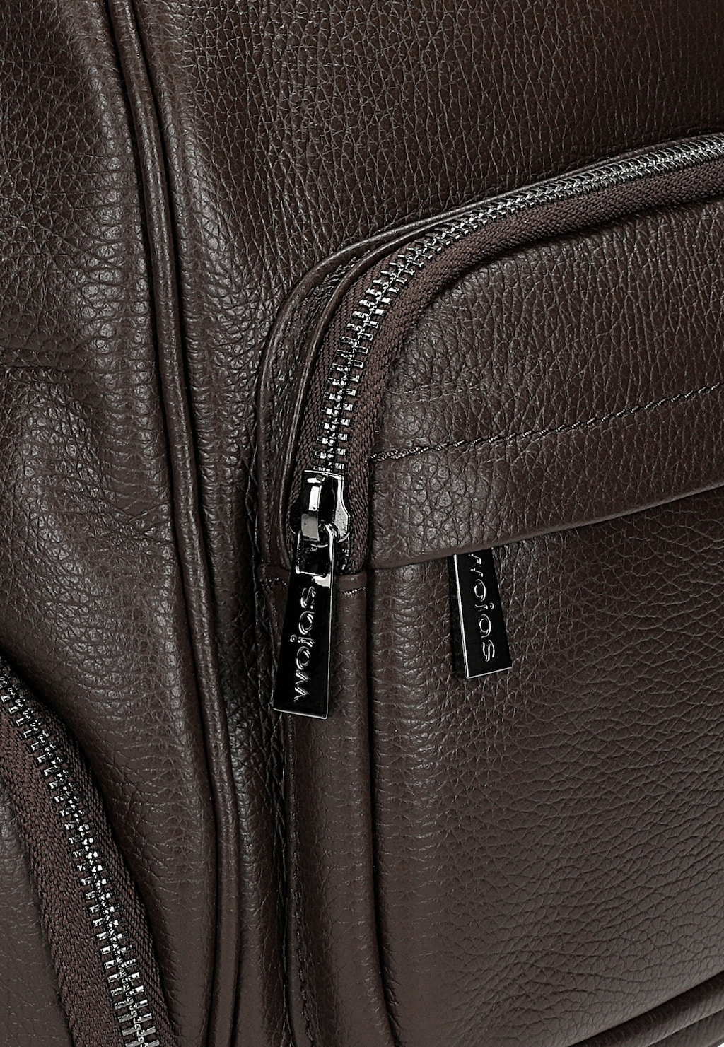 Czekoladowy skórzany plecak miejski 80253-52 Widok 5