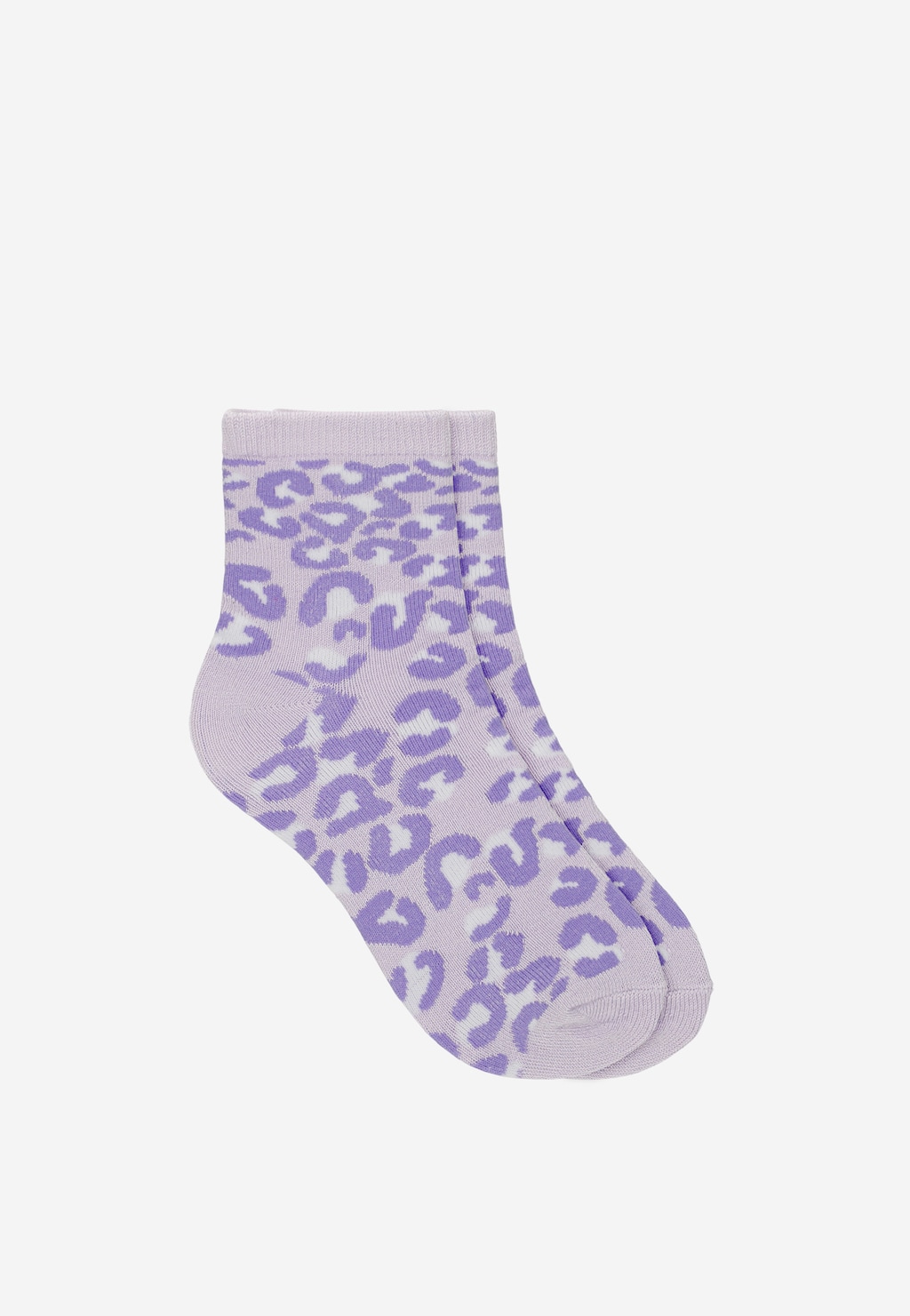 5-pak fioletowo-białych skarpet dziewczęcych w panterkę BARTEK 85708-46 Widok 2