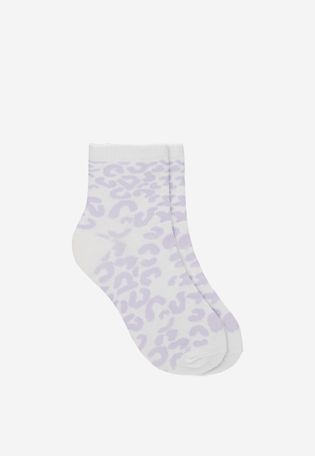 5-pak fioletowo-białych skarpet dziewczęcych w panterkę BARTEK 85708-46 Widok 4