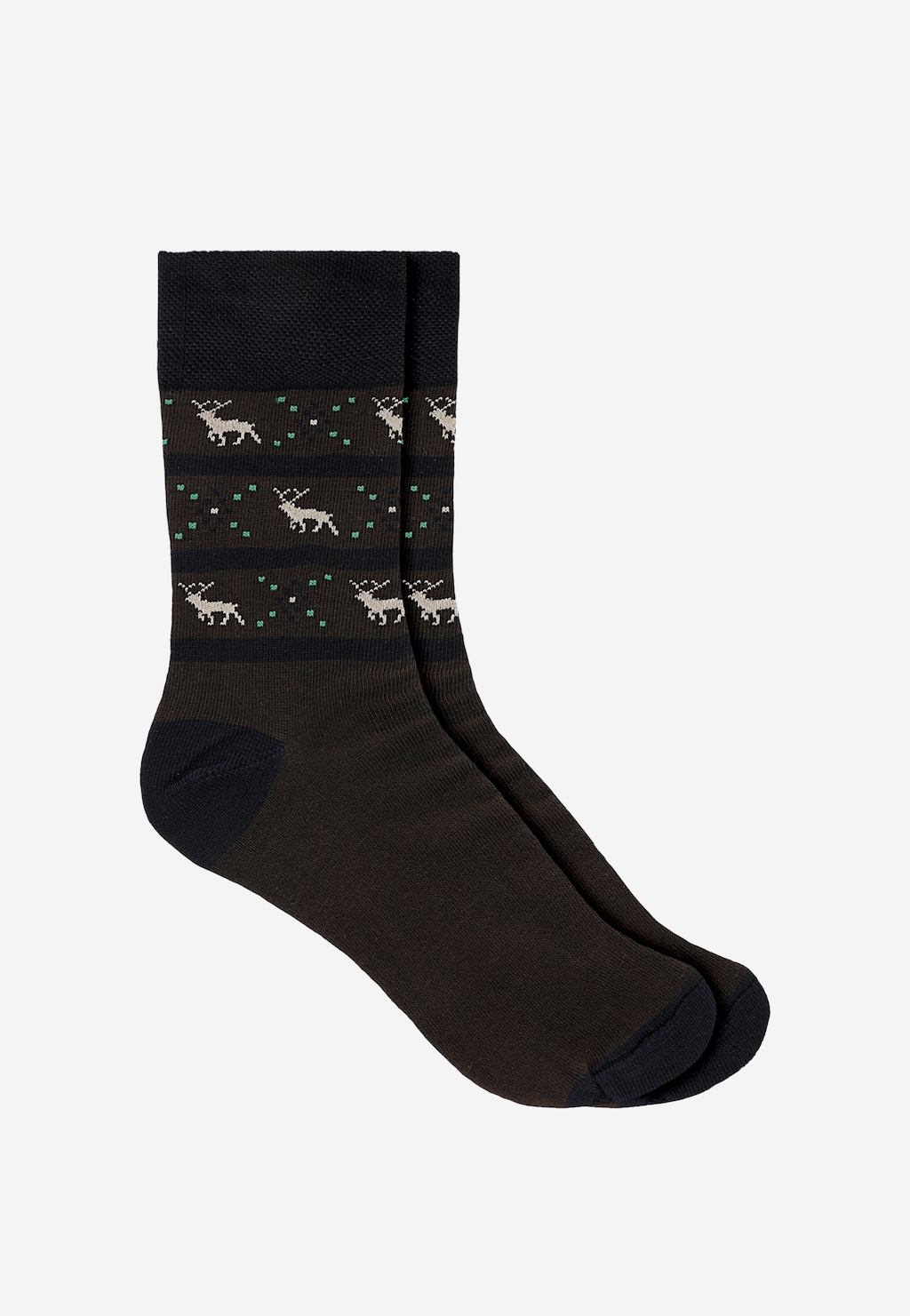 Bambusowe czekoladowe skarpety w świąteczny motyw 97061-82 Widok 1