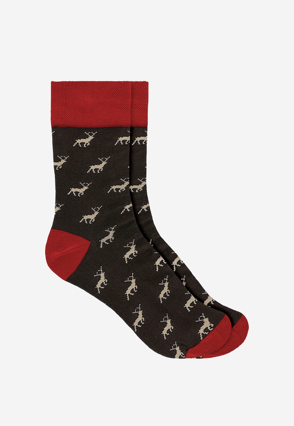 Bambusowe czekoladowe skarpety w świąteczny motyw 97060-82 Widok 1