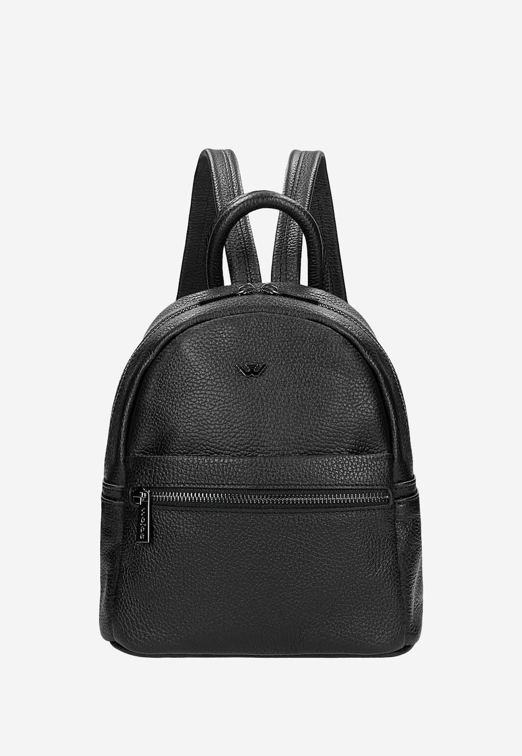 Czarny skórzany plecak damski 80115-51 Widok 1