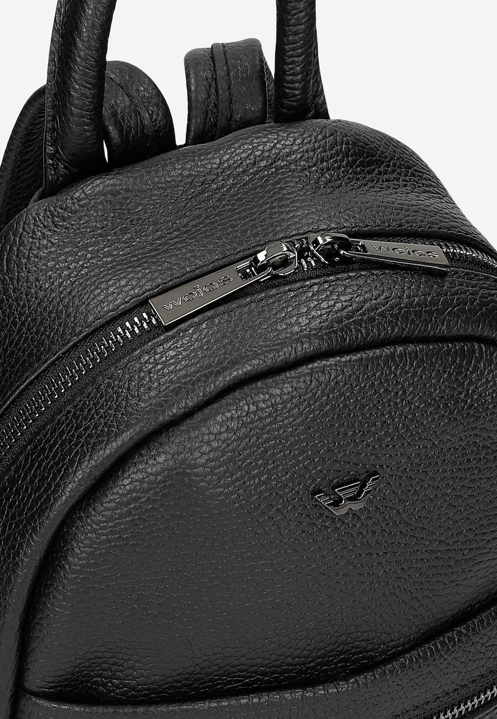 Czarny skórzany plecak damski 80115-51 Widok 5