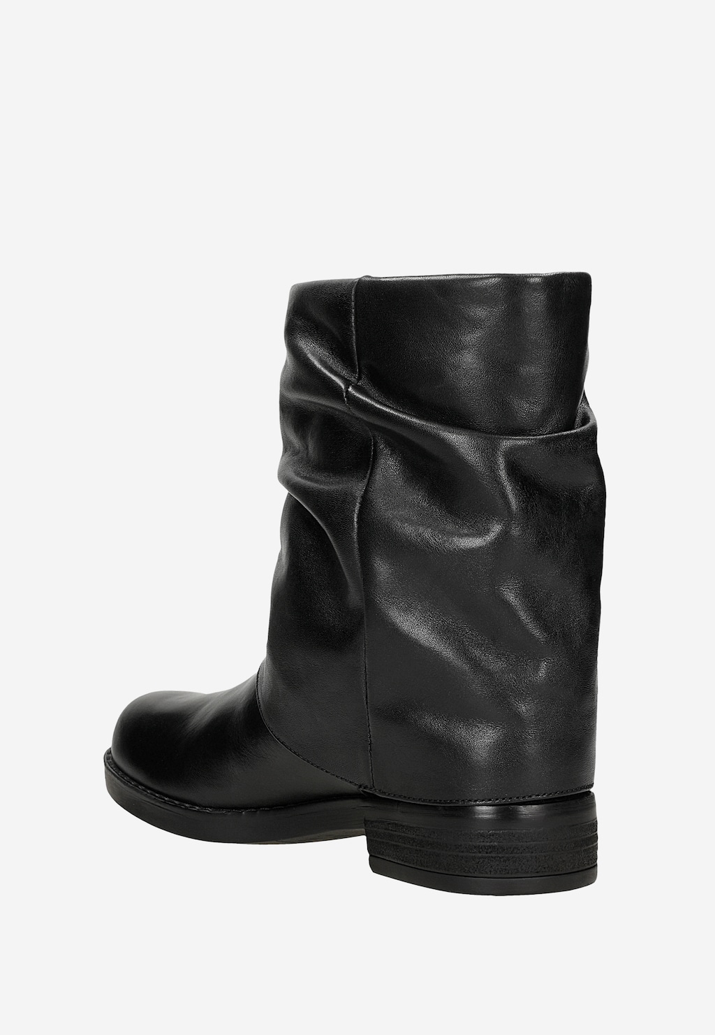 Czarne wsuwane botki damskie ze skóry naturalnej 55354-51 Widok 3