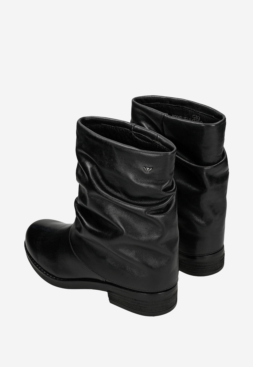 Czarne wsuwane botki damskie ze skóry naturalnej 55354-51 Widok 6