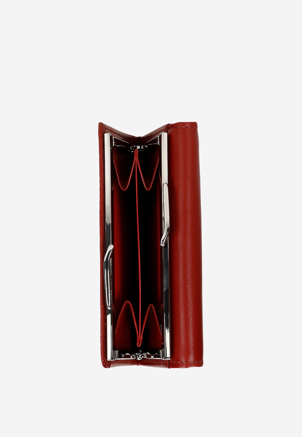 Mały czerwony portfel damski z ochroną antykradzieżową RFID 6938-75 Widok 6