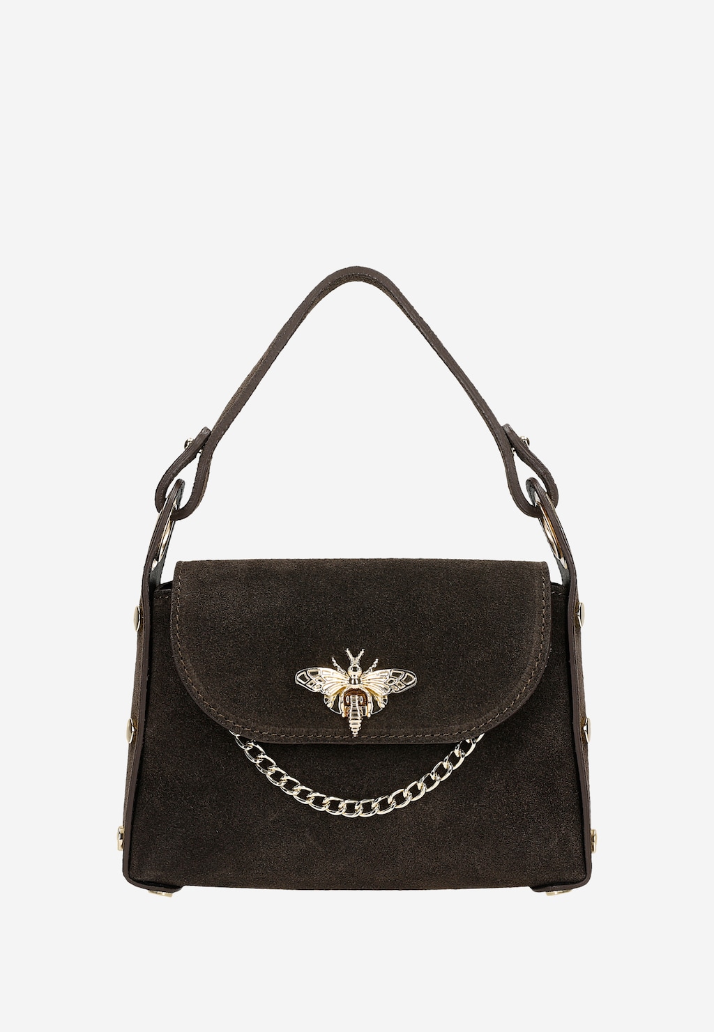 Hnedá elegantná kabelka zo semiša 80318-62 Widok 2