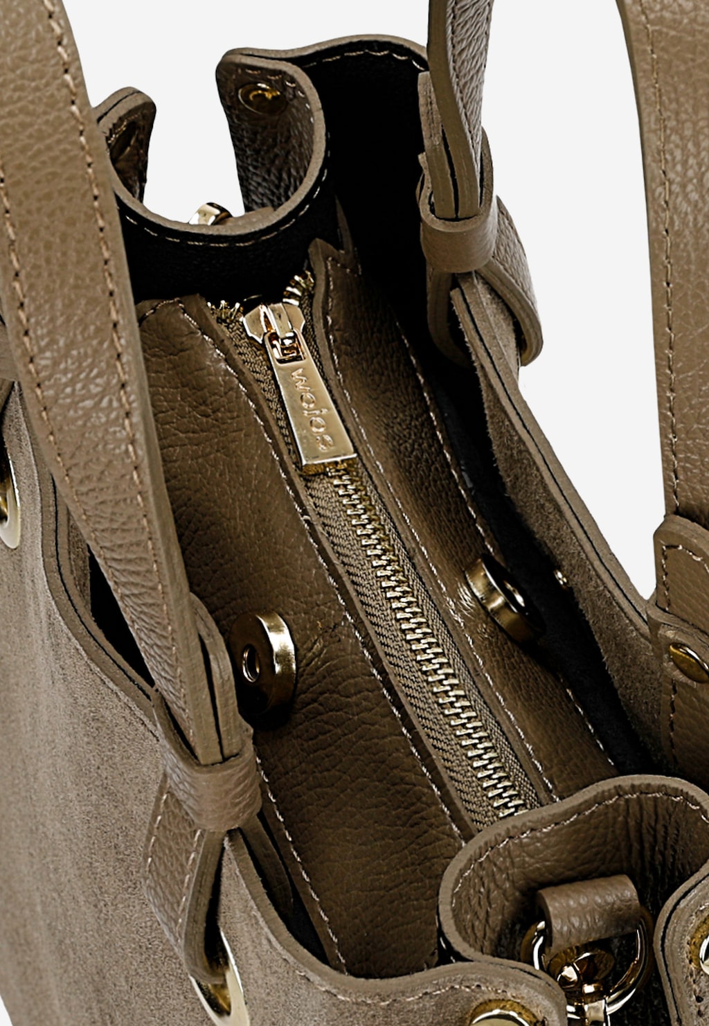 Beżowa torebka damska z łączonych skór 80408-74 Widok 8