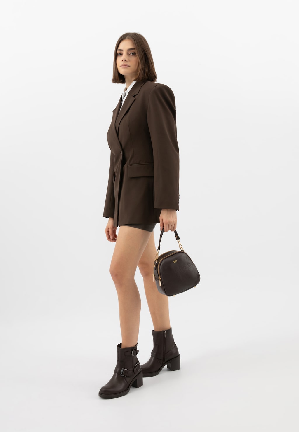 Skórzana torebka damska czekoladowy brąz 80431-52 Widok 1