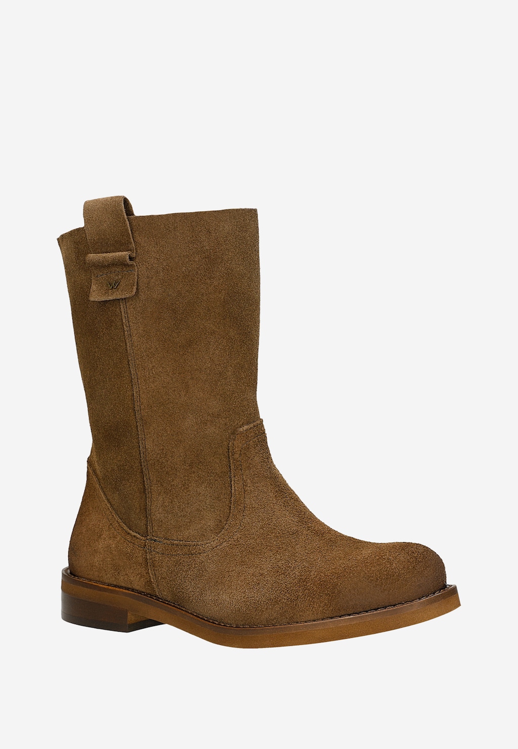 Světle hnědé dámské kotníčkové boty bez šněrování 55308-64 Widok 3