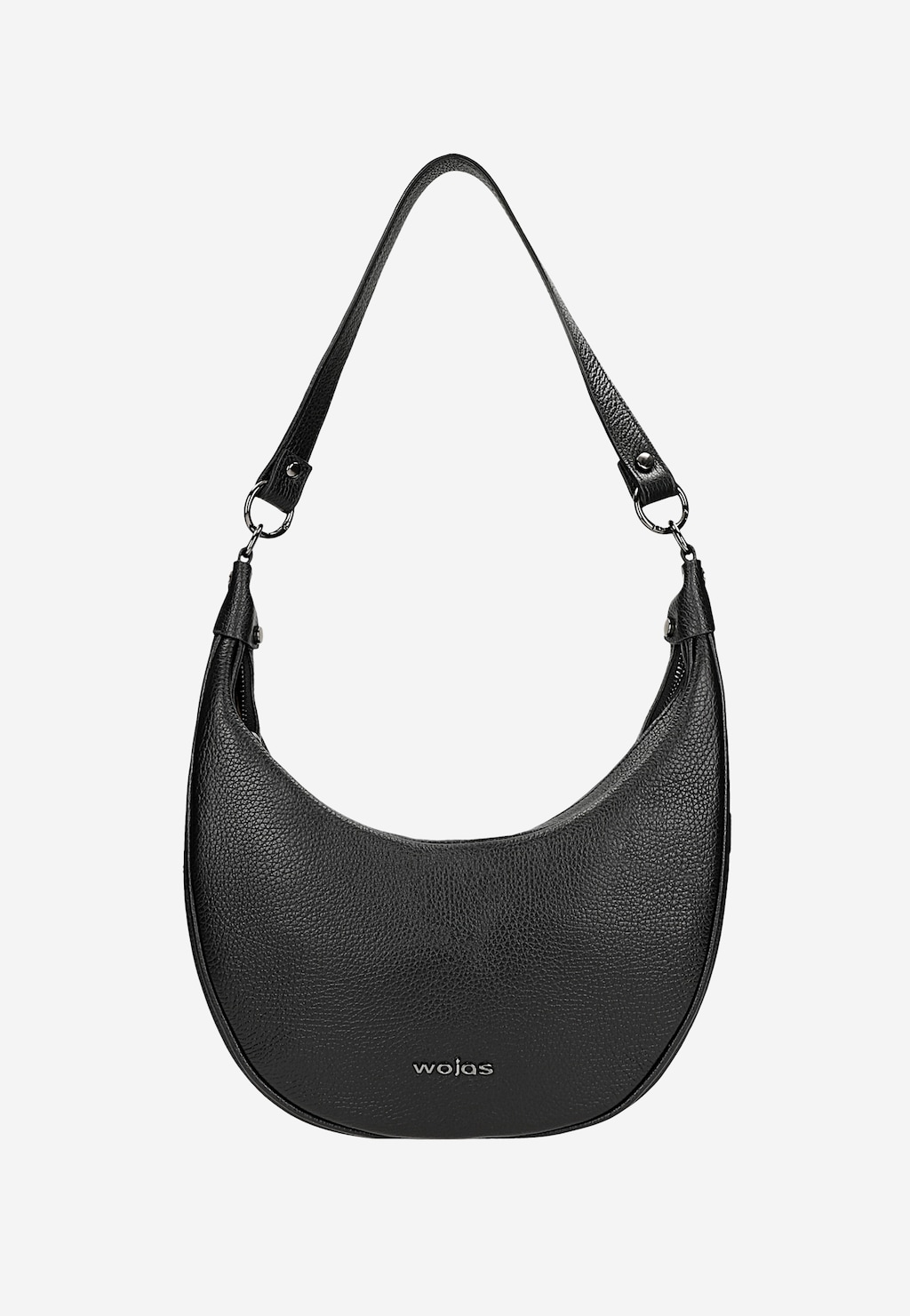 Čierna kožená dámska kabelka typu bageta 80393-51 Widok 2