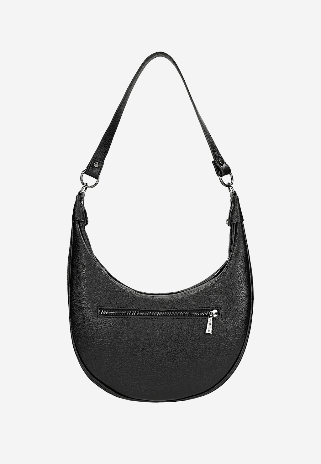 Čierna kožená dámska kabelka typu bageta 80393-51 Widok 4