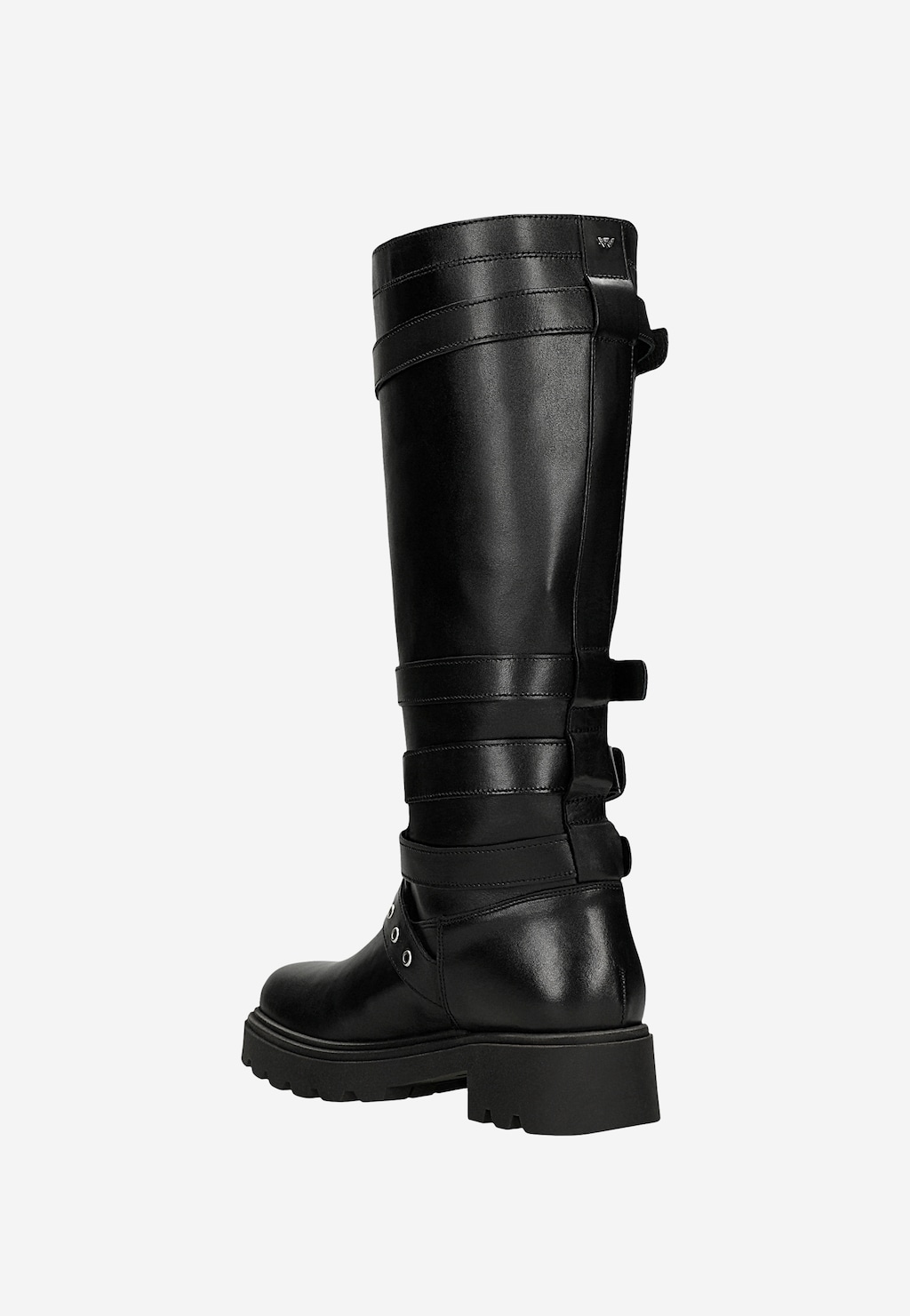 Zateplené dámské kozačky biker stylu z pravé kůže 71115-51 Widok 3