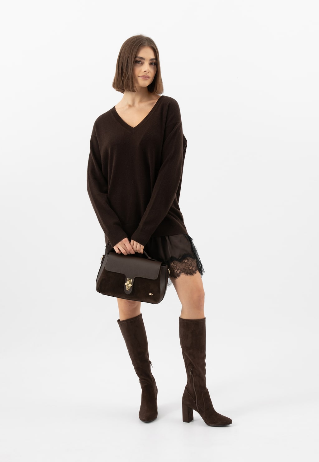 Ciemnobrazowy kuferek damski 80438-72 Widok 1