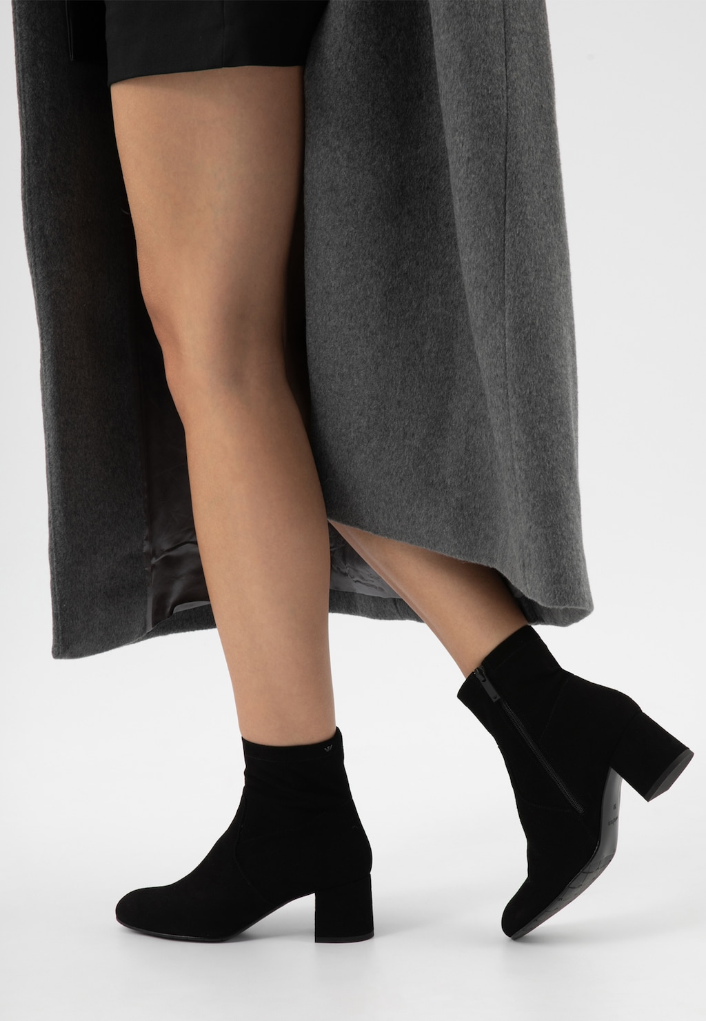 Czarne botki skarpetkowe 55374-61 Widok 8