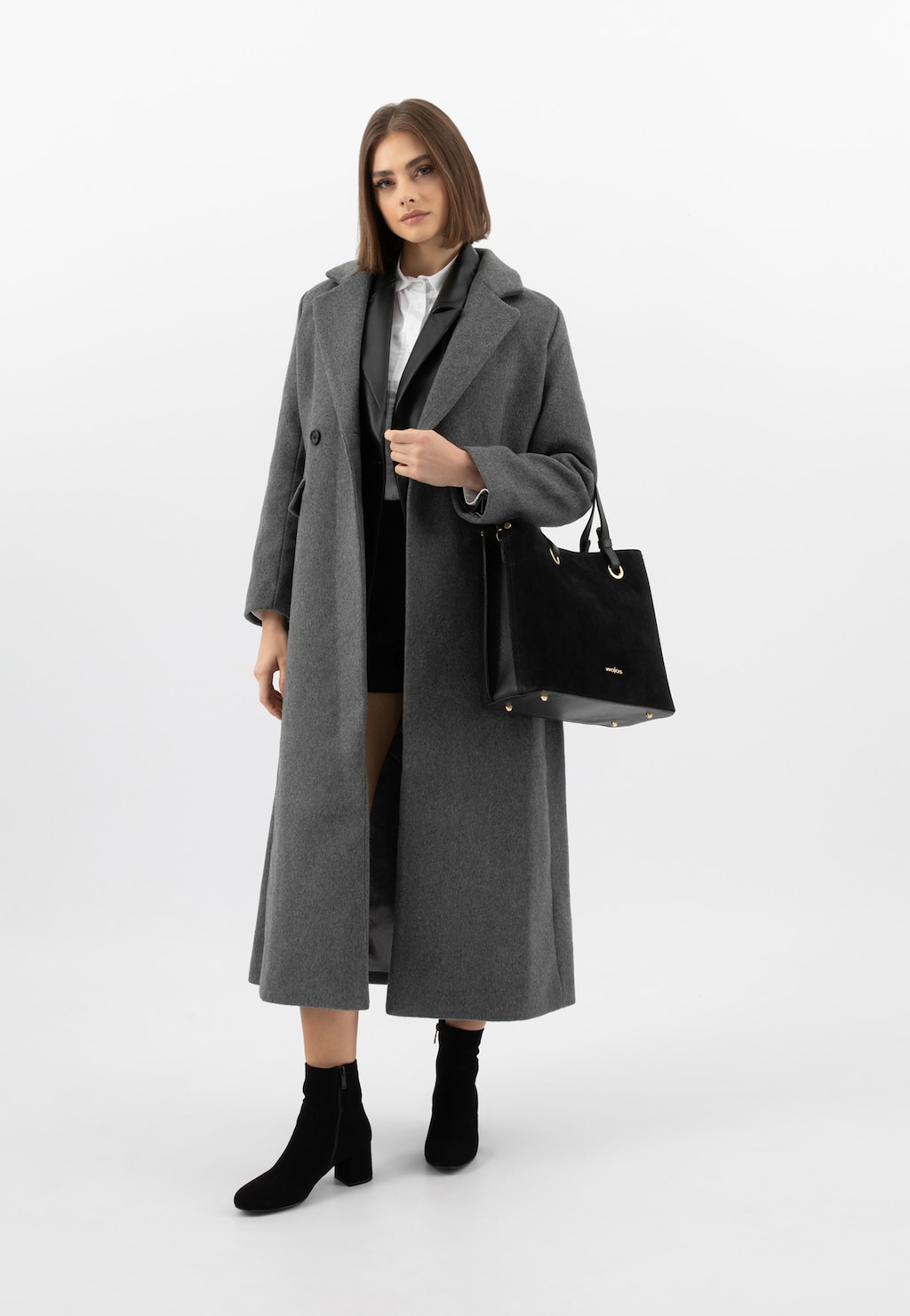 Czarne botki skarpetkowe 55374-61 Widok 1