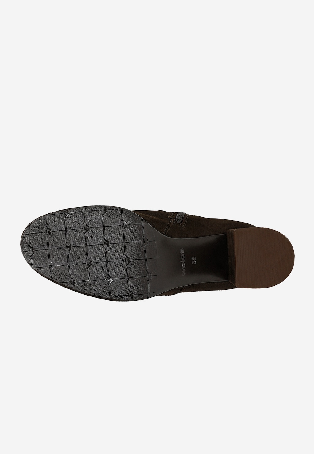 Hnedé ponožkové kotníky na opätku 55374-62 Widok 6