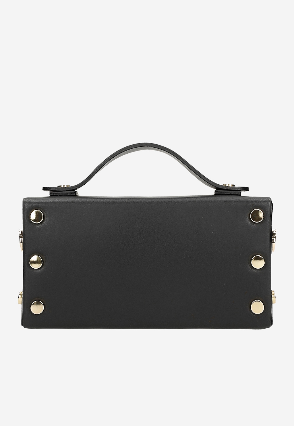 Mała czarna wizytowa torebka damska ze skóry 80329-51 Widok 4