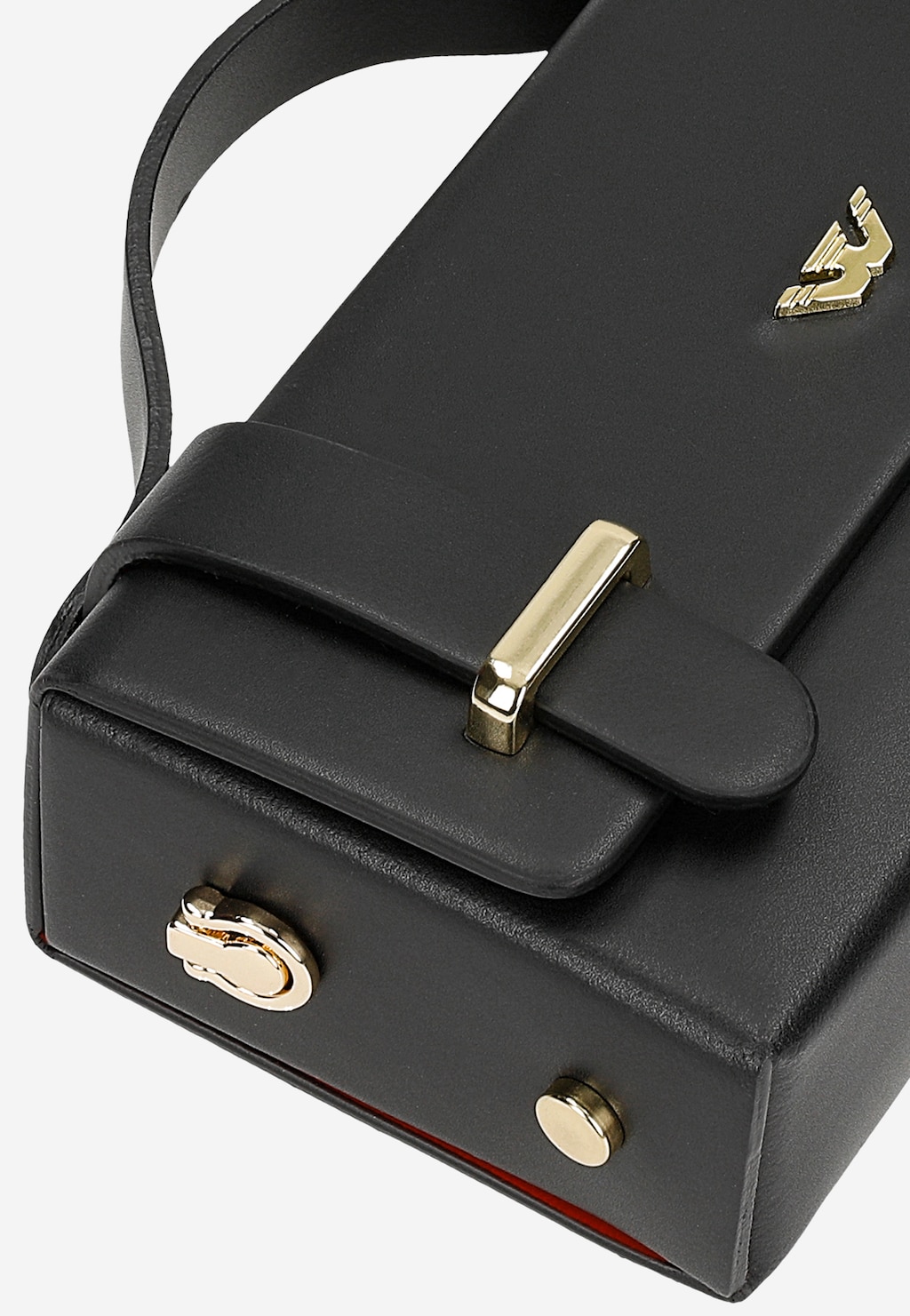 Mała czarna wizytowa torebka damska ze skóry 80329-51 Widok 7