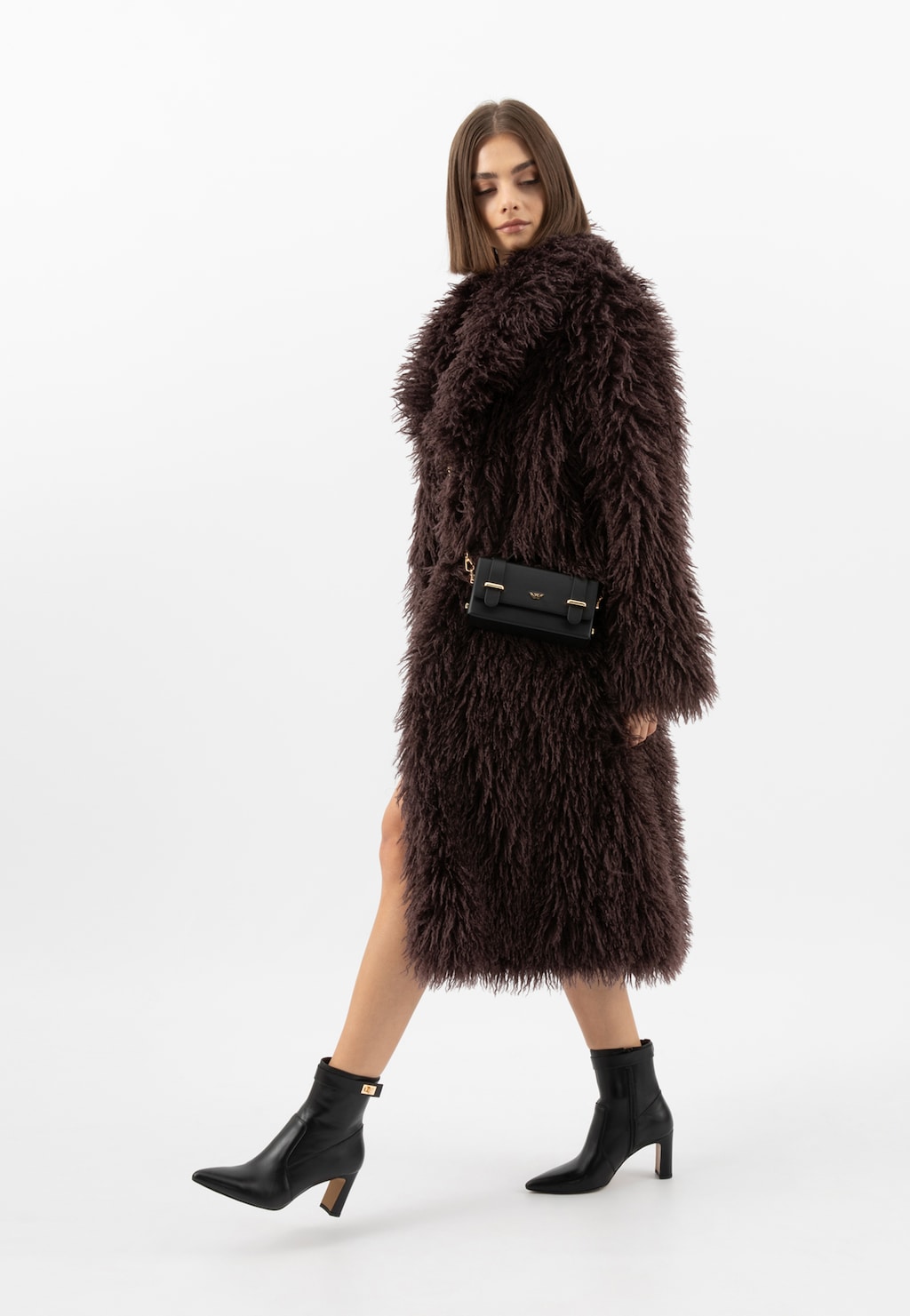 Mała czarna wizytowa torebka damska ze skóry 80329-51 Widok 8