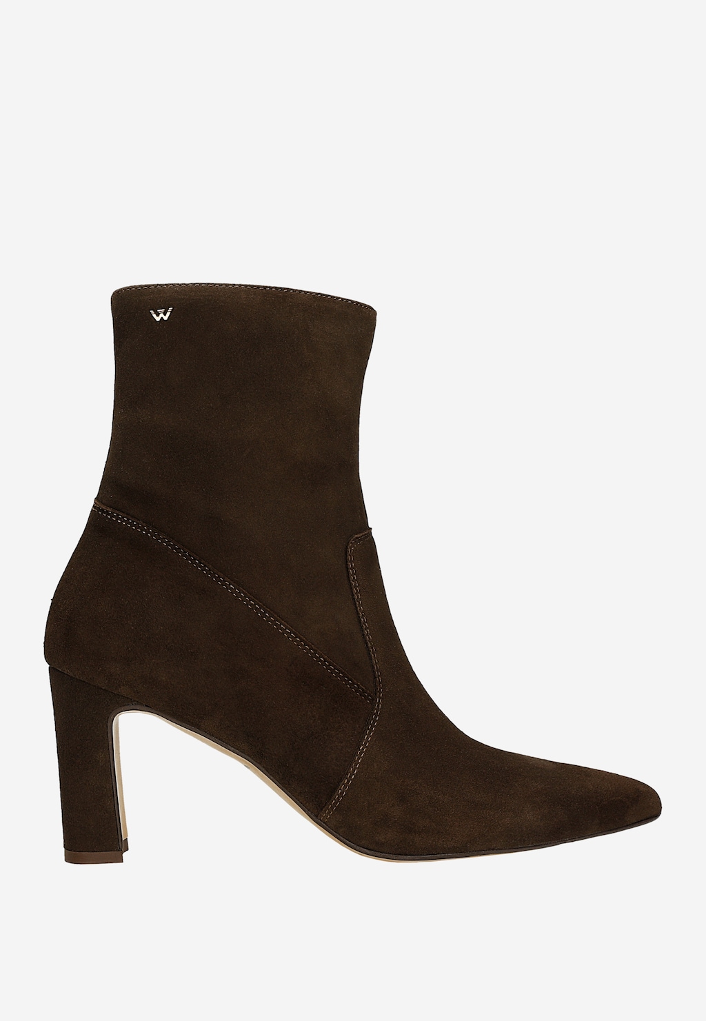 Hnedé elegantné kotníkové čižmy na podpätku 55316-62 Widok 2