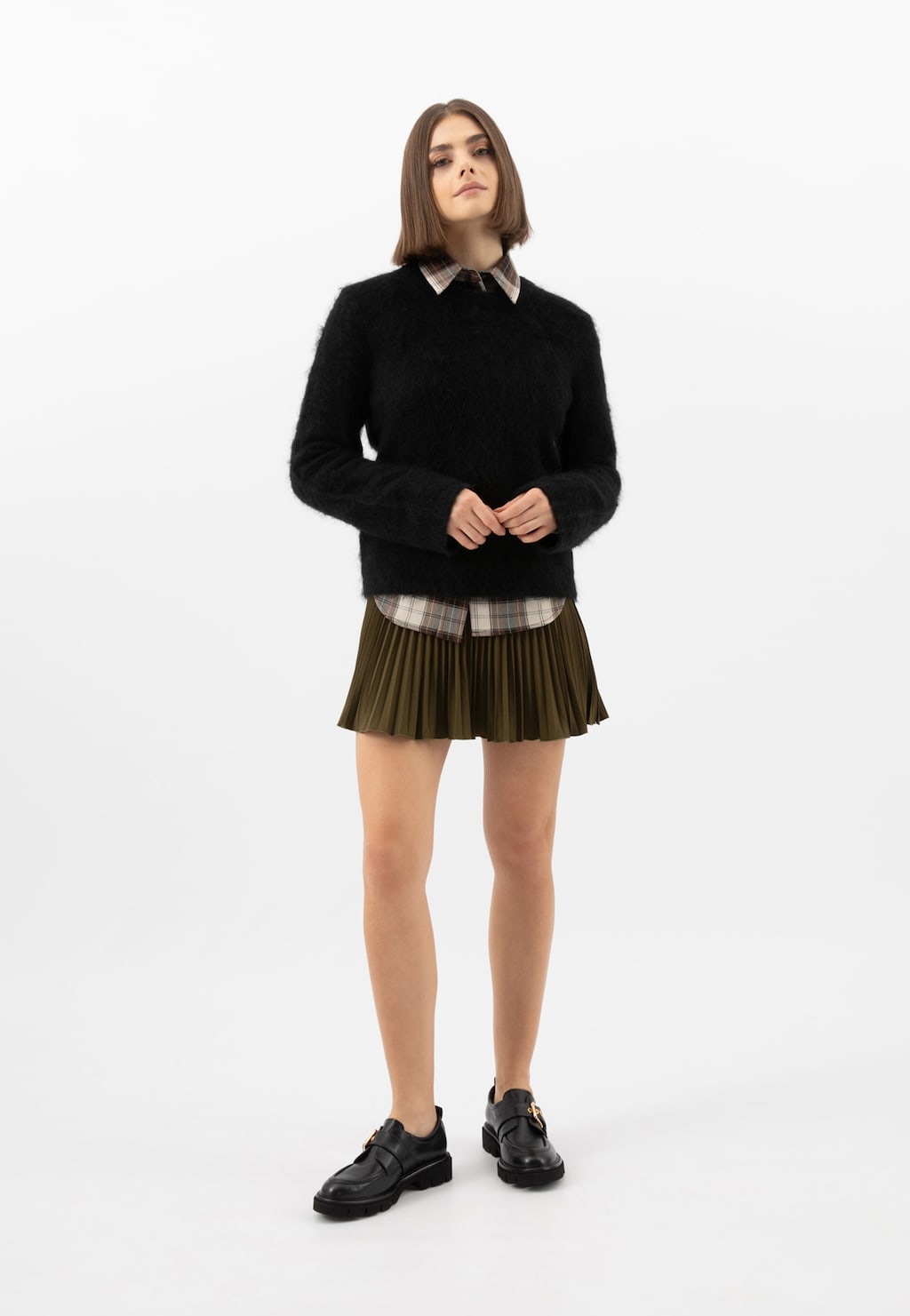 Černé dámské lordky se zlatou přezkou 46350-51 Widok 10